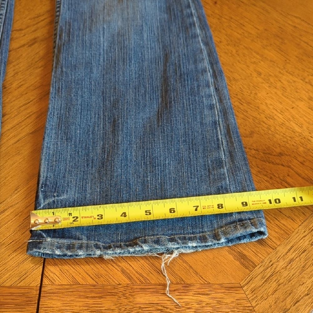 Y2K American Eagle Outfitters Classic Blue Jeans Lightly Distressed Hipster - Picture 10 of 14